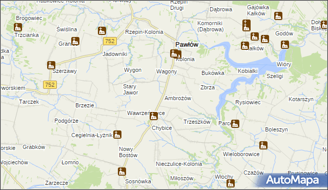 mapa Ambrożów, Ambrożów na mapie Targeo