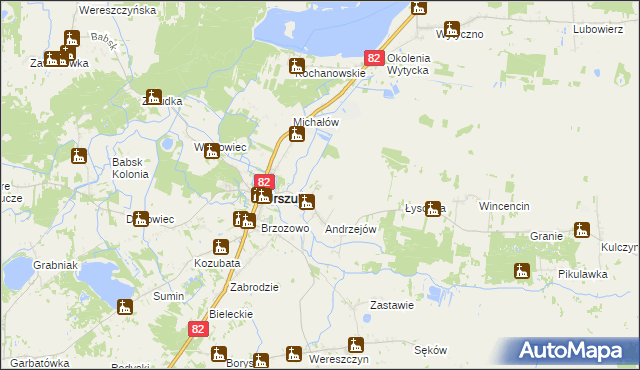 mapa Andrzejów-Osada, Andrzejów-Osada na mapie Targeo