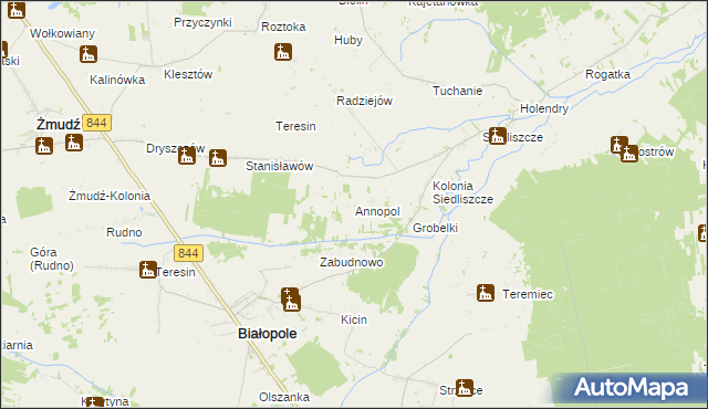 mapa Annopol gmina Żmudź, Annopol gmina Żmudź na mapie Targeo