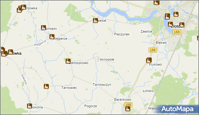 mapa Annopole gmina Tarnówka, Annopole gmina Tarnówka na mapie Targeo