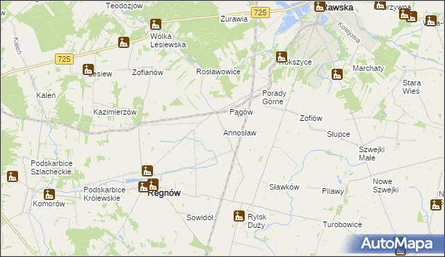 mapa Annosław, Annosław na mapie Targeo