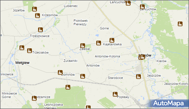 mapa Antoniów-Kolonia, Antoniów-Kolonia na mapie Targeo