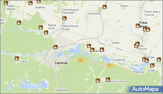 mapa Antoniówka gmina Zaklików, Antoniówka gmina Zaklików na mapie Targeo