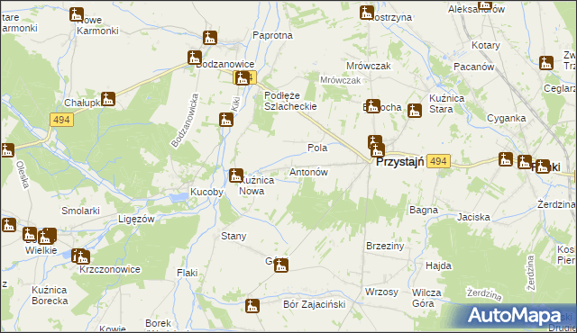 mapa Antonów, Antonów na mapie Targeo