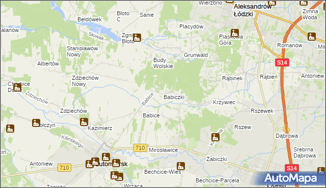 mapa Babiczki, Babiczki na mapie Targeo