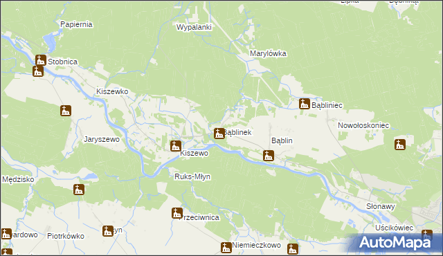 mapa Bąblinek, Bąblinek na mapie Targeo