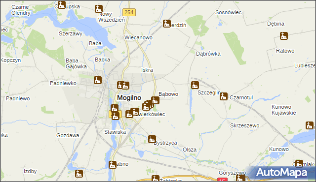 mapa Bąbowo, Bąbowo na mapie Targeo