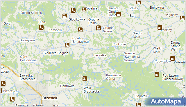 mapa Bączałka, Bączałka na mapie Targeo