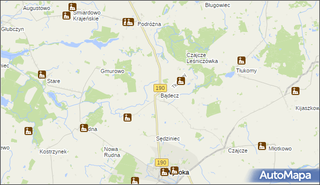 mapa Bądecz, Bądecz na mapie Targeo