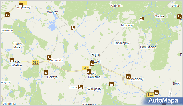 mapa Bądle, Bądle na mapie Targeo