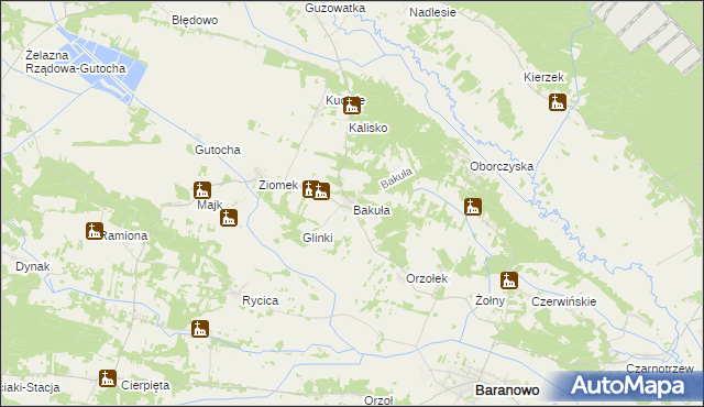 mapa Bakuła, Bakuła na mapie Targeo