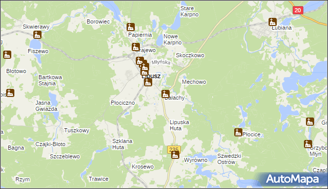 mapa Bałachy, Bałachy na mapie Targeo