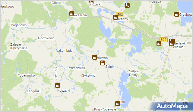 mapa Bałowo, Bałowo na mapie Targeo