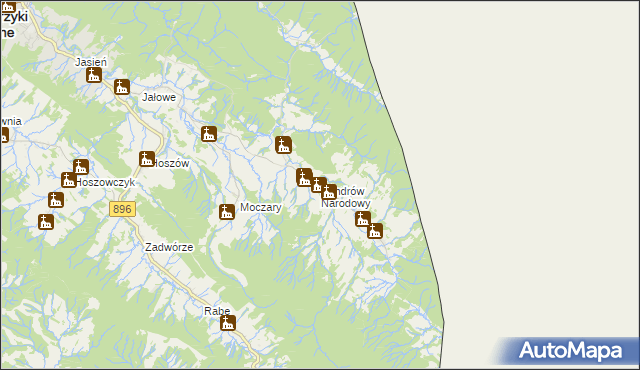 mapa Bandrów Narodowy, Bandrów Narodowy na mapie Targeo