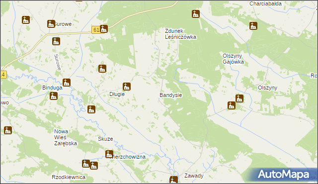 mapa Bandysie, Bandysie na mapie Targeo