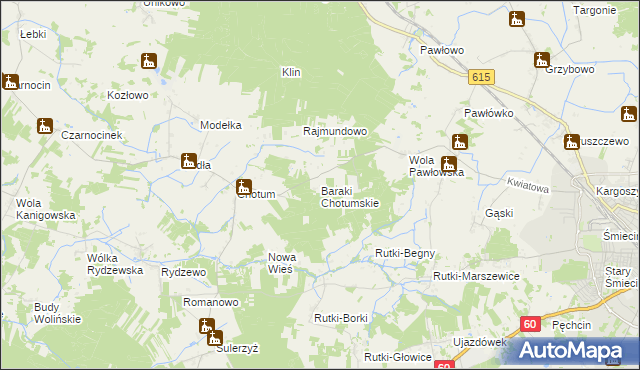 mapa Baraki Chotumskie, Baraki Chotumskie na mapie Targeo