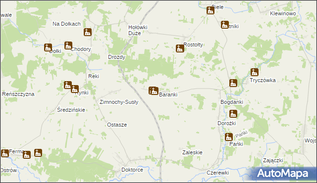 mapa Baranki, Baranki na mapie Targeo