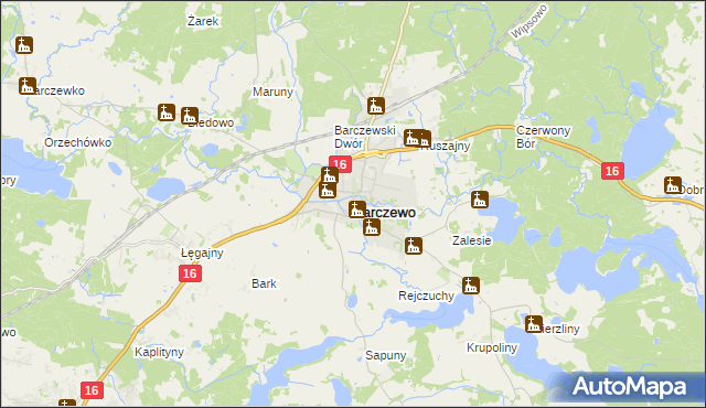 mapa Barczewo, Barczewo na mapie Targeo