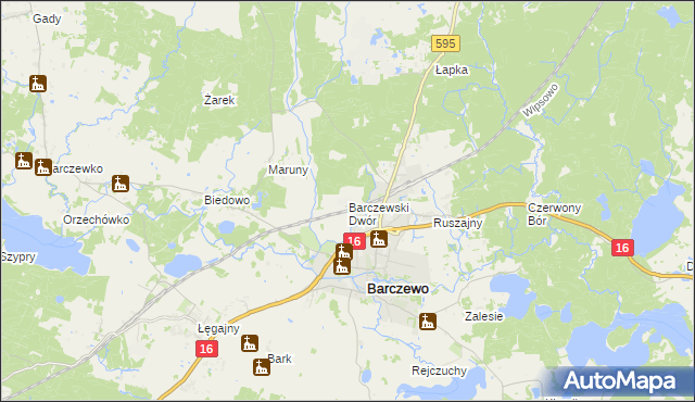 mapa Barczewski Dwór, Barczewski Dwór na mapie Targeo