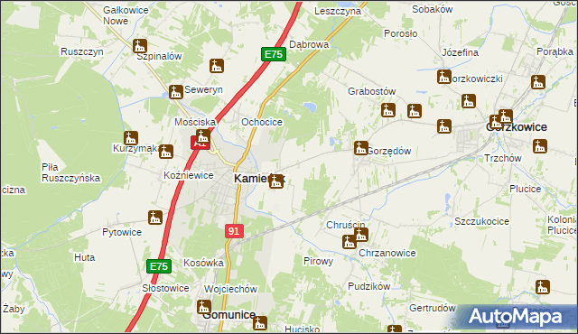 mapa Barczkowice, Barczkowice na mapie Targeo