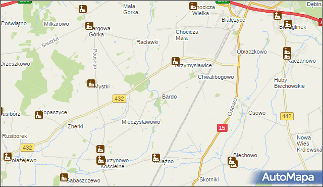 mapa Bardo gmina Września, Bardo gmina Września na mapie Targeo