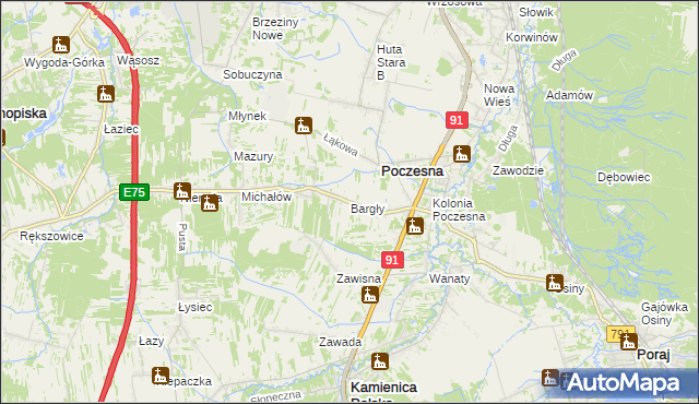 mapa Bargły, Bargły na mapie Targeo