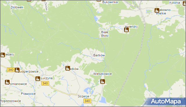 mapa Bartków gmina Dobroszyce, Bartków gmina Dobroszyce na mapie Targeo