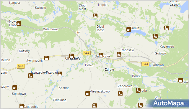 mapa Bartniczka, Bartniczka na mapie Targeo