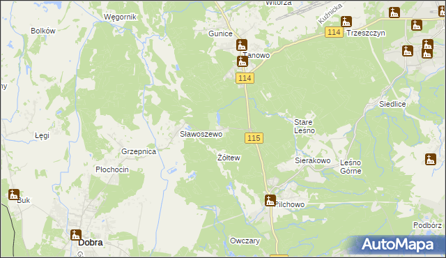 mapa Bartoszewo, Bartoszewo na mapie Targeo