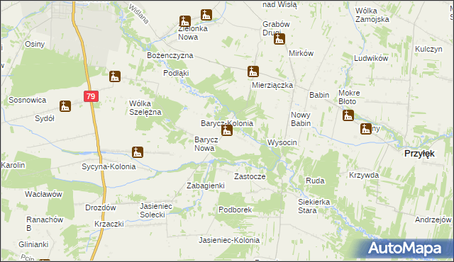 mapa Barycz Stara, Barycz Stara na mapie Targeo
