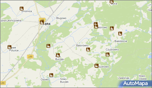 mapa Batorówko, Batorówko na mapie Targeo