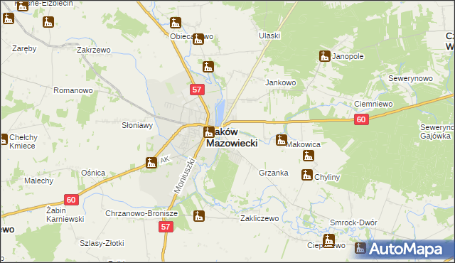 mapa Bazar gmina Szelków, Bazar gmina Szelków na mapie Targeo