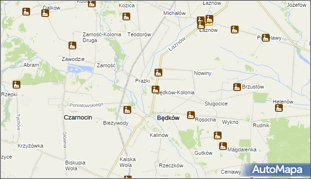 mapa Będków-Kolonia, Będków-Kolonia na mapie Targeo