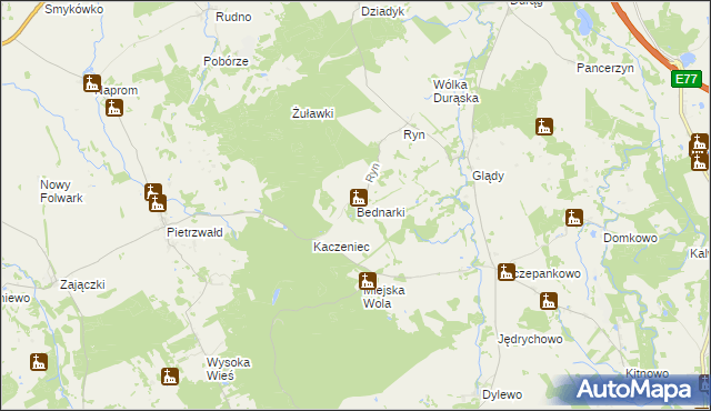 mapa Bednarki, Bednarki na mapie Targeo