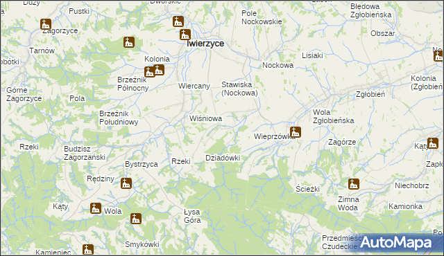 mapa Będzienica, Będzienica na mapie Targeo