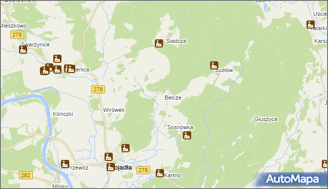 mapa Bełcze, Bełcze na mapie Targeo