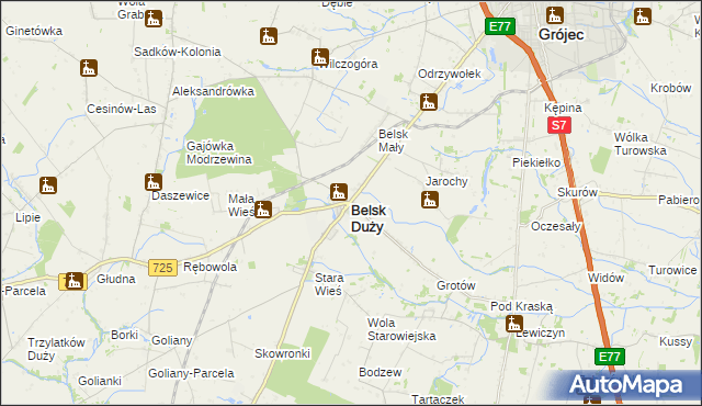 mapa Belsk Duży, Belsk Duży na mapie Targeo