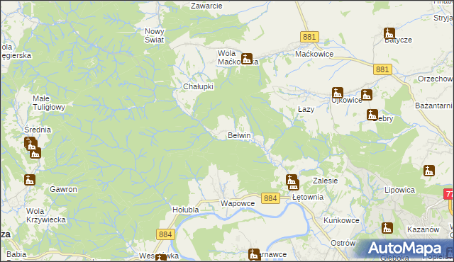 mapa Bełwin, Bełwin na mapie Targeo