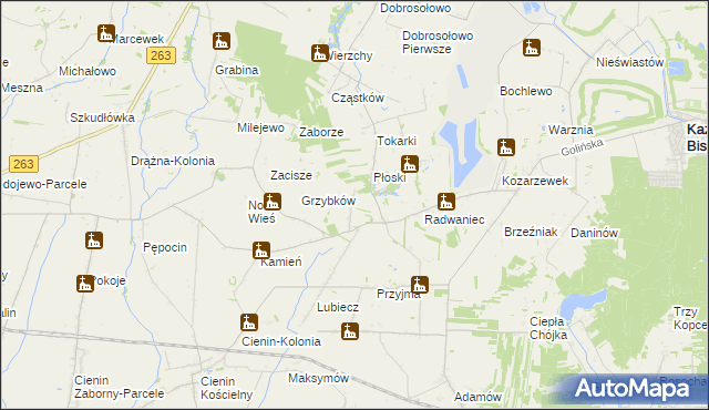 mapa Benignowo, Benignowo na mapie Targeo