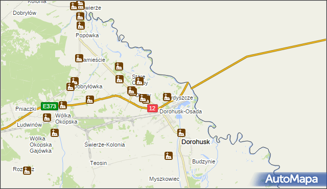 mapa Berdyszcze, Berdyszcze na mapie Targeo