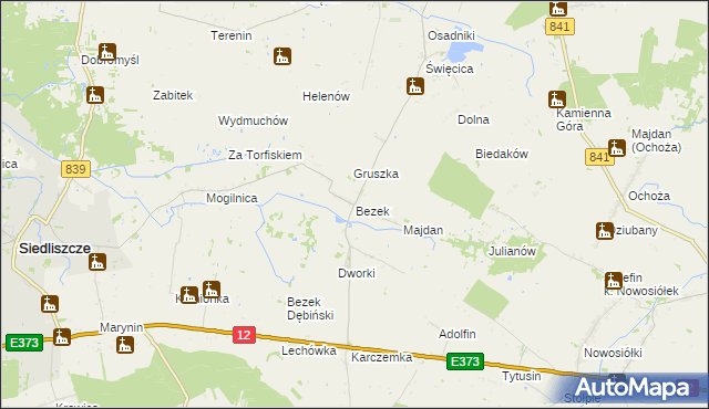 mapa Bezek, Bezek na mapie Targeo