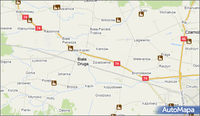 mapa Biała Rządowa, Biała Rządowa na mapie Targeo