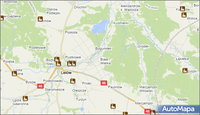 mapa Biała Wielka, Biała Wielka na mapie Targeo