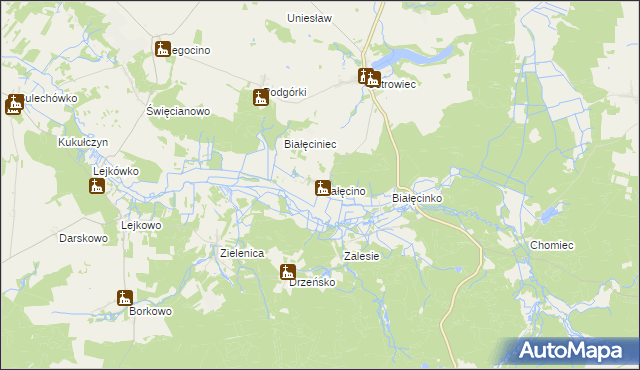 mapa Białęcino, Białęcino na mapie Targeo