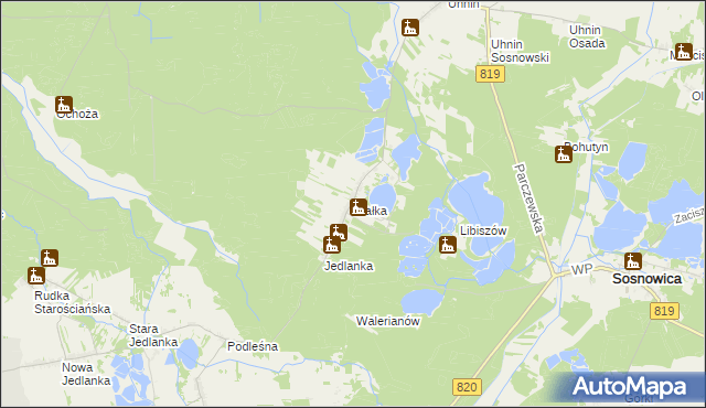 mapa Białka gmina Dębowa Kłoda, Białka gmina Dębowa Kłoda na mapie Targeo