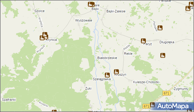 mapa Białobrzeskie, Białobrzeskie na mapie Targeo