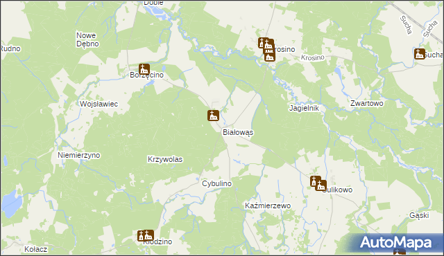 mapa Białowąs, Białowąs na mapie Targeo