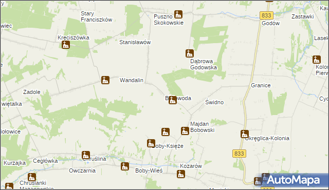 mapa Białowoda, Białowoda na mapie Targeo