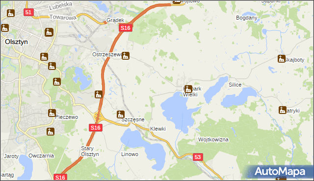 mapa Biedówko, Biedówko na mapie Targeo