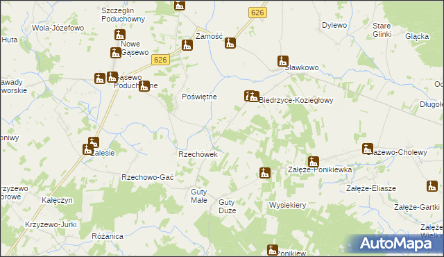 mapa Biedrzyce-Stara Wieś, Biedrzyce-Stara Wieś na mapie Targeo